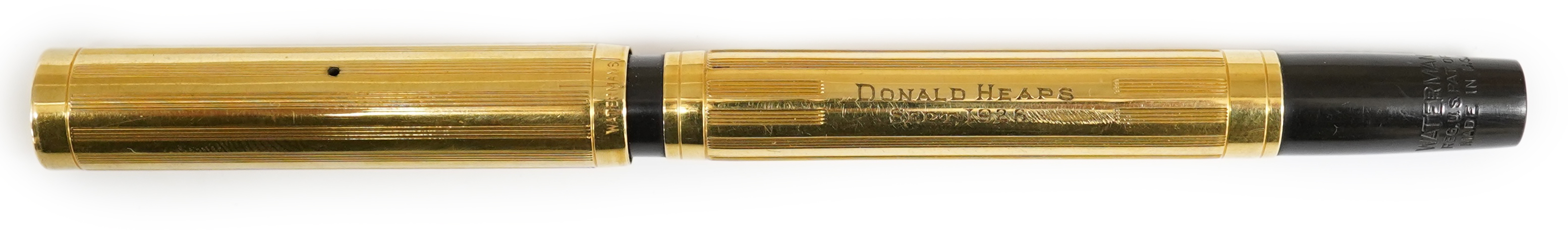 A Waterman 05521/2 lever filled fountain pen fitted with 14ct. gold Waterman broad nib, USA